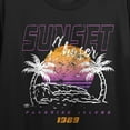 thumbnail image 2 of Island Sunset Crew Neck Short Sleeve Women's Black Crop Top 
-Small, 2 of 3