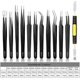 thumbnail image 2 of Set Of 12 Stainless Steel Anti-Static Precision Tweezers For Electronic Jewelry Lab Work Eyebrow And Hair, 2 of 4