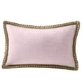 thumbnail image 1 of 1 pieza de funda de almohada con adorno de granja, arpillera con ribete de lino, almohada para exteriores con bordes personalizados, 12x 20", 1 of 5