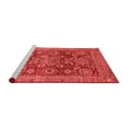 thumbnail image 2 of Ahgly Company Machine Washable Indoor Square Abstract Red Modern Area Rugs, 7' Square, 2 of 4
