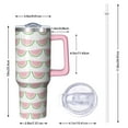 thumbnail image 3 of 40 oz Watermelon Tumbler with Handle & Spill Proof Lid, Straw 40oz Watermelon Theme Tumbler Double Wall Insulated Gifts, 3 of 5