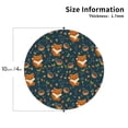 thumbnail image 2 of Fuzoiu Cute plant fox Print Leather Coasters Set,Drink Coasters Set of 4,for Tabletop Protection, Durable PVC Coasters,Home Décor and Housewarming Gift-Round Shape, 2 of 6