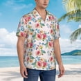thumbnail image 5 of Goofa Rose Flowers Hawaiian Shirt for Men, Unisex Summer Beach Casual Short Sleeve Button Down Shirts,Aloha Tropical Floral print shirt-Small, 5 of 9