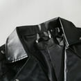 thumbnail image 5 of Clearance 2024! ZVNAΖH Men's PU Leather Jacket Causal Belted Faux Leather Motorcycle Jacket Zipper Biker Coat, 5 of 9