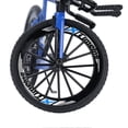 thumbnail image 2 of Racing Bike Model Dual Handlebar Sliding Steering Alloy Finger Racing Bicycle Metal Bike Model Collections Decoration for Kids Black Blue, 2 of 4