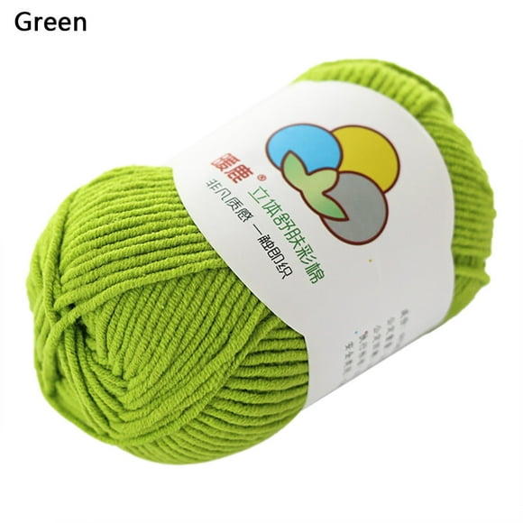 WREESH Hand-Woven 5 Strands of Milk Cotton Warm Soft Scarf Sweater Wool Thread