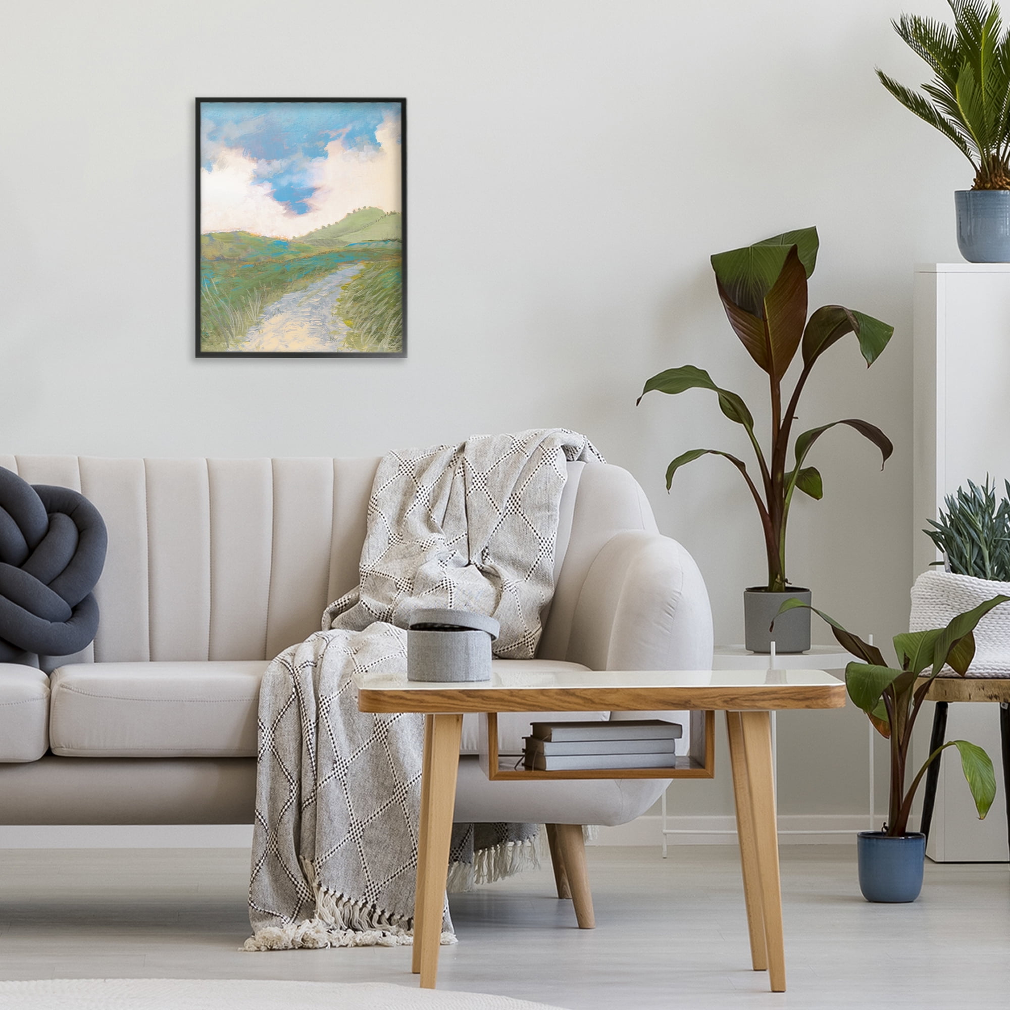 Stupell Industries Windy Path Impression Black Framed Giclee Art, design by Dan Meneely