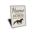 thumbnail image 3 of Home is Where the Horse is Novelty Sign, Metal Wall Decor - 10x14 inches, 3 of 4