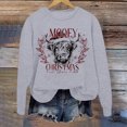 thumbnail image 1 of WILLBEST Sweat à Capuche Mode Hiver pour Femmes Imprimé Festif de Noël Col Rond Polaire, 1 of 4