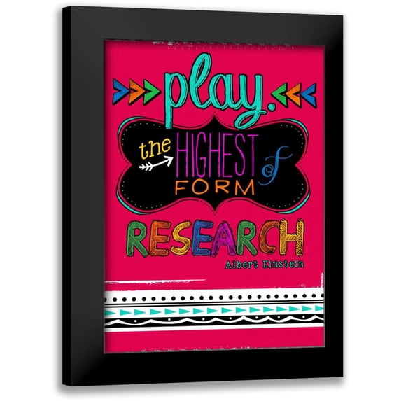 Longfellow Designs 11x14 Black Modern Framed Museum Art Print Titled - Research