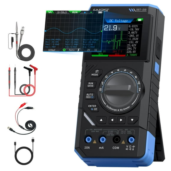 Osciloscopio portátil FNIRSI DST-210 10 MHz Ancho de banda 19999C