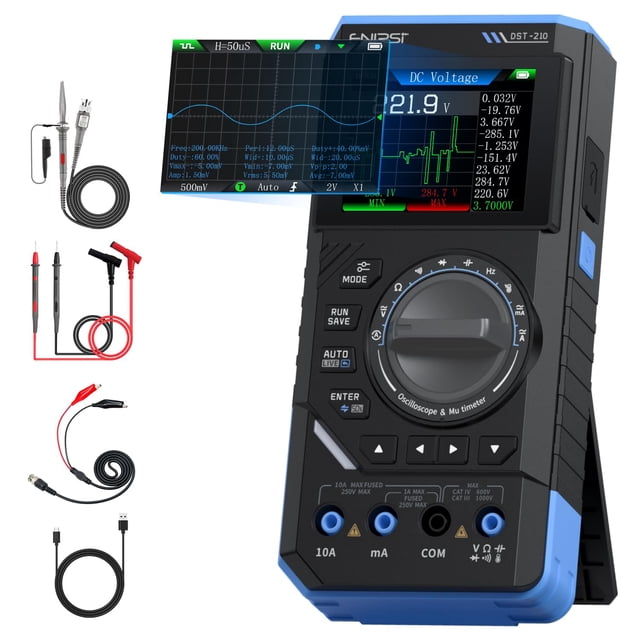 Osciloscopio portátil FNIRSI DST-210 10 MHz Ancho de banda 19999C
