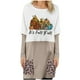 thumbnail image 1 of Camiseta de manga larga con cuello redondo para mujer a la moda, blusa holgada con estampado de otoño, Tops con bolsillos Fridja  bvmnju330, 1 of 7
