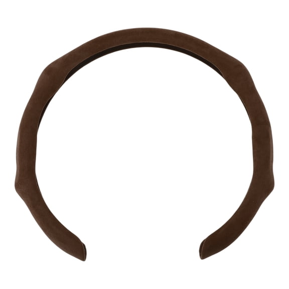 Unique Bargains PU Artificial Leather Steering Wheel Cover ABS Car Steering Wheel Protector 14.96" Brown
