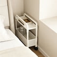 thumbnail image 4 of Horivan 2 Tier Rolling Kitchen Cart Narrow Storage Trolley With Wheels For Pantry Organization, 4 of 6