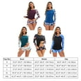 thumbnail image 4 of IDOPIP Women 2 PC Rash Guard Long Sleeve Swimsuits Swim Shirt with Shorts Set Surf Bathing Suits, 4 of 7