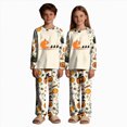 thumbnail image 6 of TOWED22 Kids‘ Halloween Pumpkin Print Pajama Set, Long Sleeve Crew Neck Sleepwear with Pants, Soft Matching Family Holiday Outfit,10-11 Y, 6 of 7