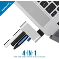 thumbnail image 3 of Sabrent Premium Mini 4-Port Aluminum USB 2.0 Rotating Hub (HB-UMMC), 3 of 6