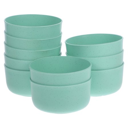 WORGEOUS Light Green Plastic Bowls for Gatherings Entertaining Guests 10Pcs 4.5X4.5X2.3In