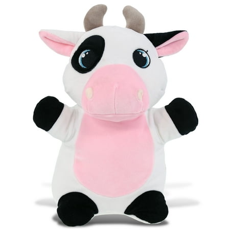 DolliBu Snug-Mooshies Standing Cow Stuffed Animal Plush Toy - Farm Life Squishy Soft Animal Friend for Girls and Boys Medium Huggable Cute Plush for Kids Play Cuddling and Decoration - 10 Inch