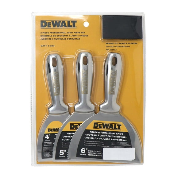 DeWalt Ensemble de Couteaux en Acier Inoxydable Professionnel avec Poignées DXTT-3-203