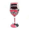 thumbnail image 2 of Tabletop Happily Divorced Lolita Wine Glass Hand Painted Glass 4056850, 2 of 4