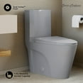thumbnail image 2 of St. Tropez One-Piece Elongated Toilet Vortex™ Dual-Flush 1.1/1.6 gpf in Glossy Grey, 2 of 12