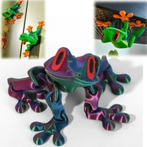 Minbee 3D Printed Magnetic Frog Refrigerator Magnet – 8.2" Realistic Jointed Frog Toy, Magnetic Decor for Fridge, Kitchen, and Metal Surfaces