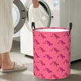 thumbnail image 4 of Picia Leopard Print Large Laundry Basket, Waterproof, Freestanding Laundry Hamper, Collapsible Tall Clothes Hamper with Extended Handles-Medium, 4 of 8