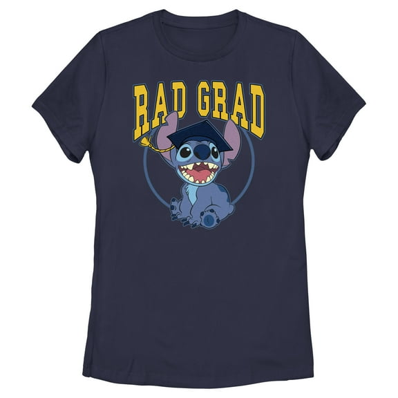 Women's Lilo & Stitch Rad Grad Graphic Tee Navy Blue X Large