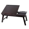 BirdRock Home Adjustable Laptop Bamboo Bed Tray Walnut, Foldable Work