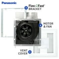 thumbnail image 4 of Panasonic WhisperValue Ceiling/Wall Mount Dual Speed Bathroom Exhaust Fan with LED Light, 30 to 100 CFM, FV-0810VSSL1, 4 of 6