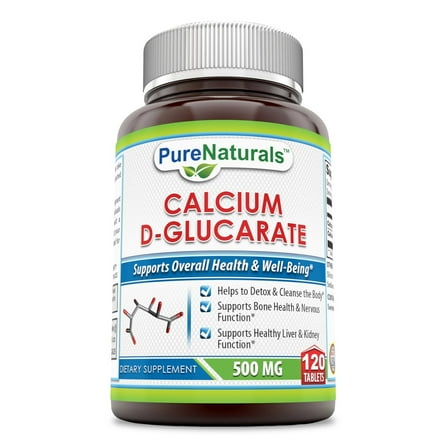 Pure Naturals Calcium D-Glucarate 500 Mg 120 Tablets