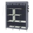 thumbnail image 1 of SalonMore Portable Clothes Closet Non-woven Fabric Wardrobe Double Rod Storage Organizer, 1 of 11