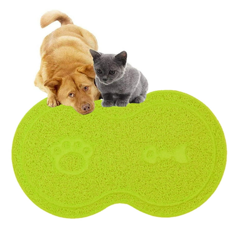 Silicone Pad for Pet Water Fountains, 13.4 inch Large Size Silicone Dog Cat  Bowl Mat Waterproof Non-Slip Non-Stick Lovely Flowers Pattern Pad Safe for