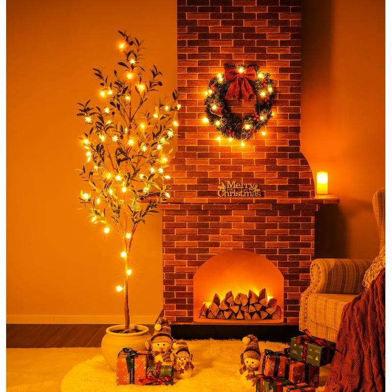 DR.Planzen 6ft Artificial Olive Tree, Tall Faux Plant with