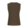 thumbnail image 4 of Royisotas Brown Cami 2025 Casual Sleeveless Summer Camisoles for Women Solid Color Shaping Crew Neck Camis, 4 of 7