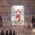 thumbnail image 3 of Playful Whippet Welcomes Winter Snowy Day with Cardinal Bird Vertical Metal Aluminum Sign Dog Lover Wall Art Home Decor - 2017, 3 of 5