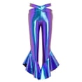thumbnail image 6 of Sholeno Girls 2-Piece Disco Outfits Sequin Tassel Crop Top with Metallic Bell Bottoms Shiny Dance Pant Suit Royal Blue 6, 6 of 7