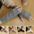 thumbnail image 2 of Mosey 1 Pair Cozy Gloves Warmth Style Autumn Self heating Half finger Design Gloves for Winter Gift, 2 of 8