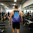 thumbnail image 5 of huayou Gradient Mesh Drawstring Backpack, Lightweight Breathable Washable Pocket, for Sport Beach Hiking Gym Travel, 5 of 6