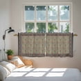thumbnail image 3 of Boho Floral Tier Curtains 36 Inch Length, Vintage Flowers Abstract Art Ethic Tribe Cafe Short Curtains for Bathroom Over Sink, Small Kitchen Curtain Light Filtering Tiered Drapes 2 Panels 27.5"Wx36"L, 3 of 8