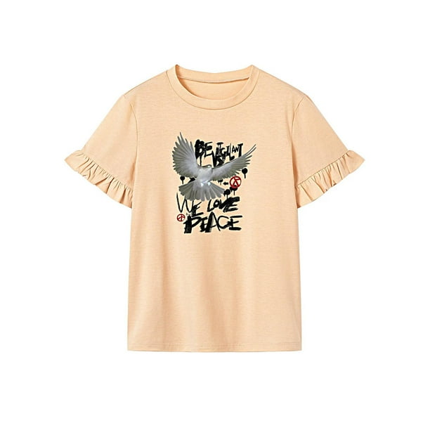 Camiseta de mujer de verano elegante traje básico camiseta para senderismo vacaciones deportes L