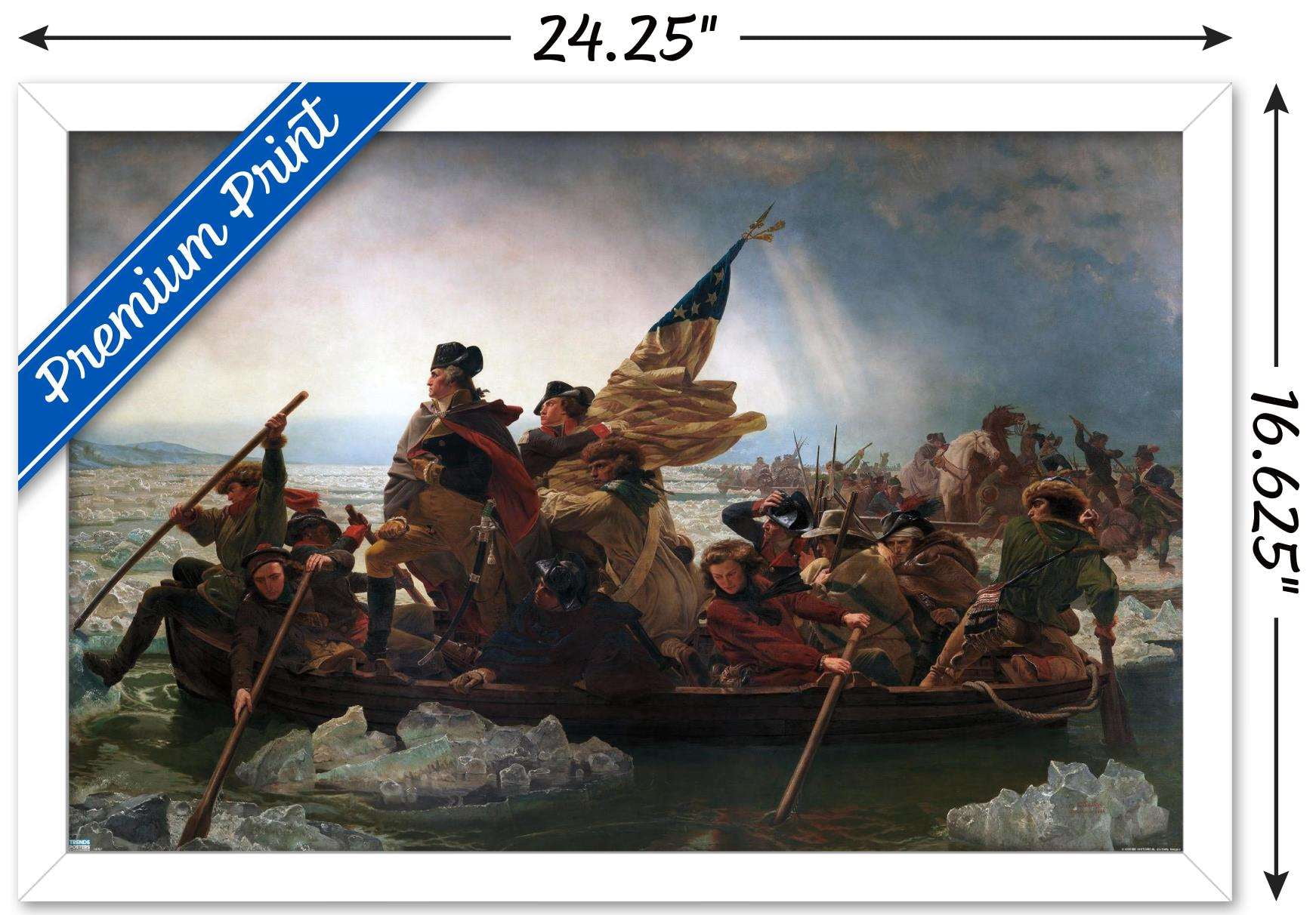 Washington Crossing the Delaware Wall Poster, 14.725" x 22.375", Framed