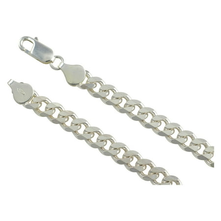 925 italy silver necklace chain italian sterling jewelry 7mm curb solid mens
