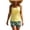 C-Light Yellow266, variant on DHFJKG Tankini Swimsuits For Women Two Piece Bathing Suit Adjustable Straps Slim Fit Ribbed Tankini Top With Shorts Trendy Beachwear