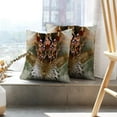 thumbnail image 6 of LALILO Throw Pillow Covers Flower Leopard Animal Leopard Jewelry Cushion Cover 18" x 18", 2 Pack, 6 of 6