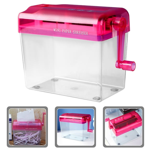 ELAYARD Red Hand Shredder for Home Office Lightweight Tabletop Paper Shredder