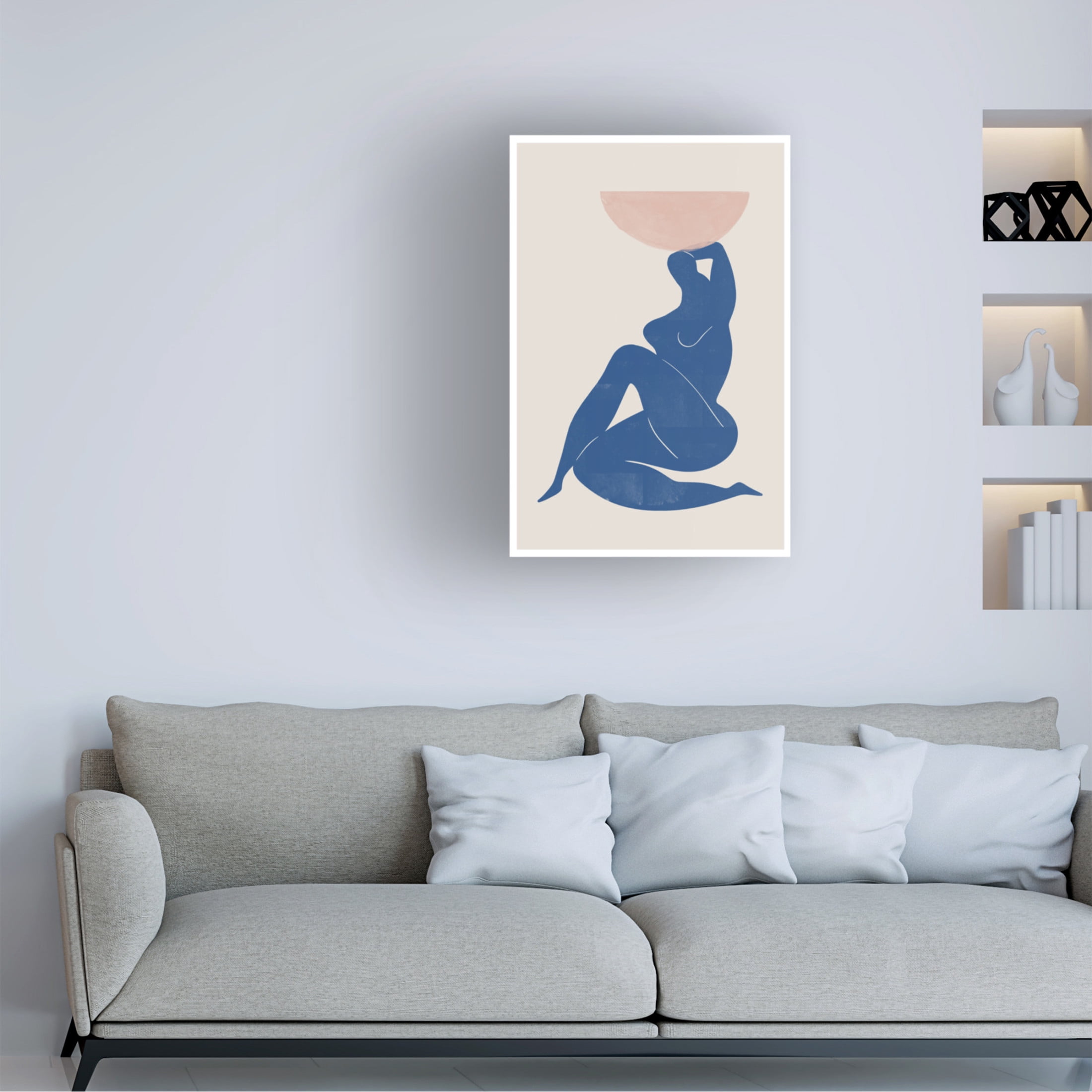 Trademark Fine Art THE MIUUS STUDIO Vase and Woman Canvas Wall Art