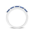 thumbnail image 3 of 7/8 Carat (Ctw) Blue Sapphire Ring Band in 10K White Gold, 3 of 7